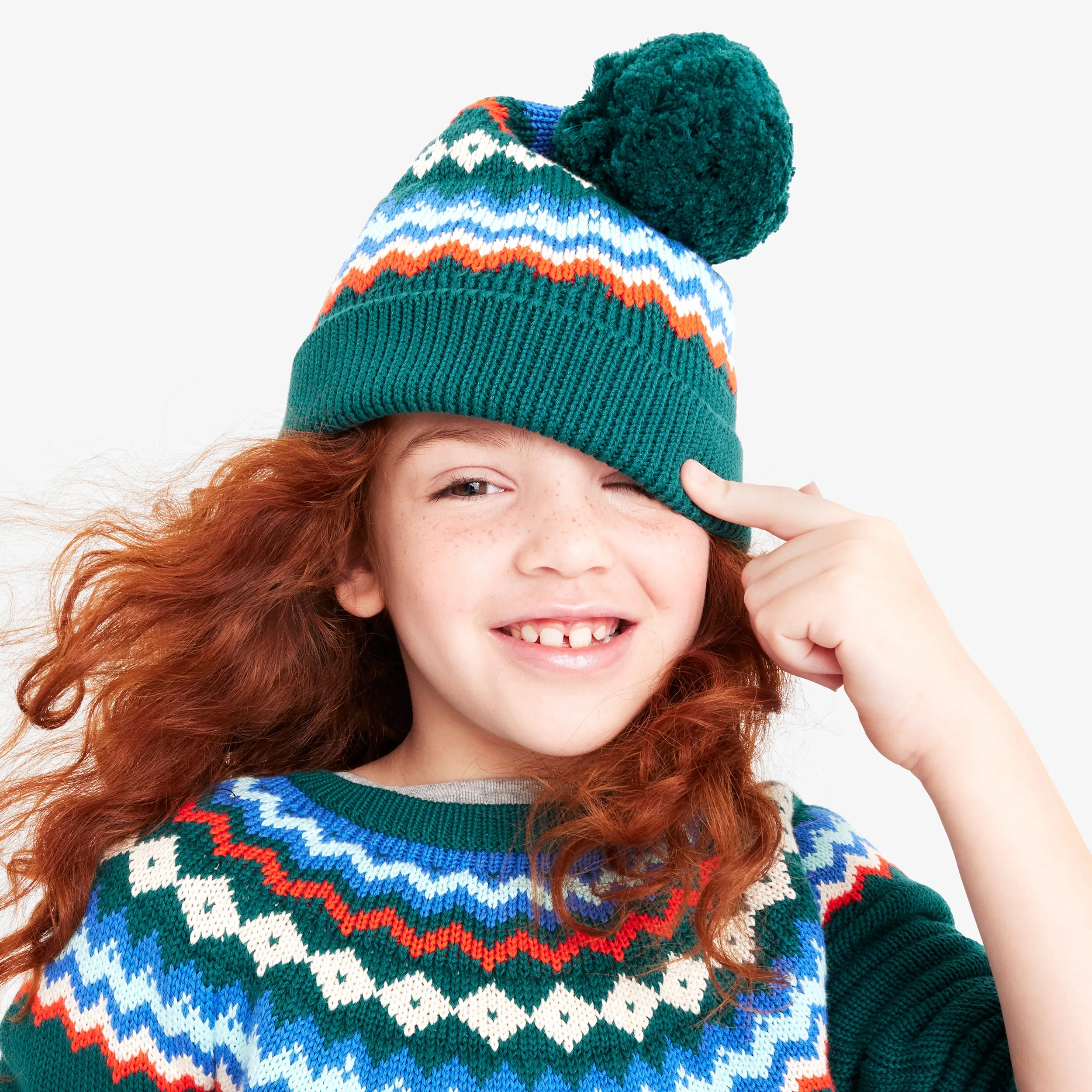 Kids fair isle beanie