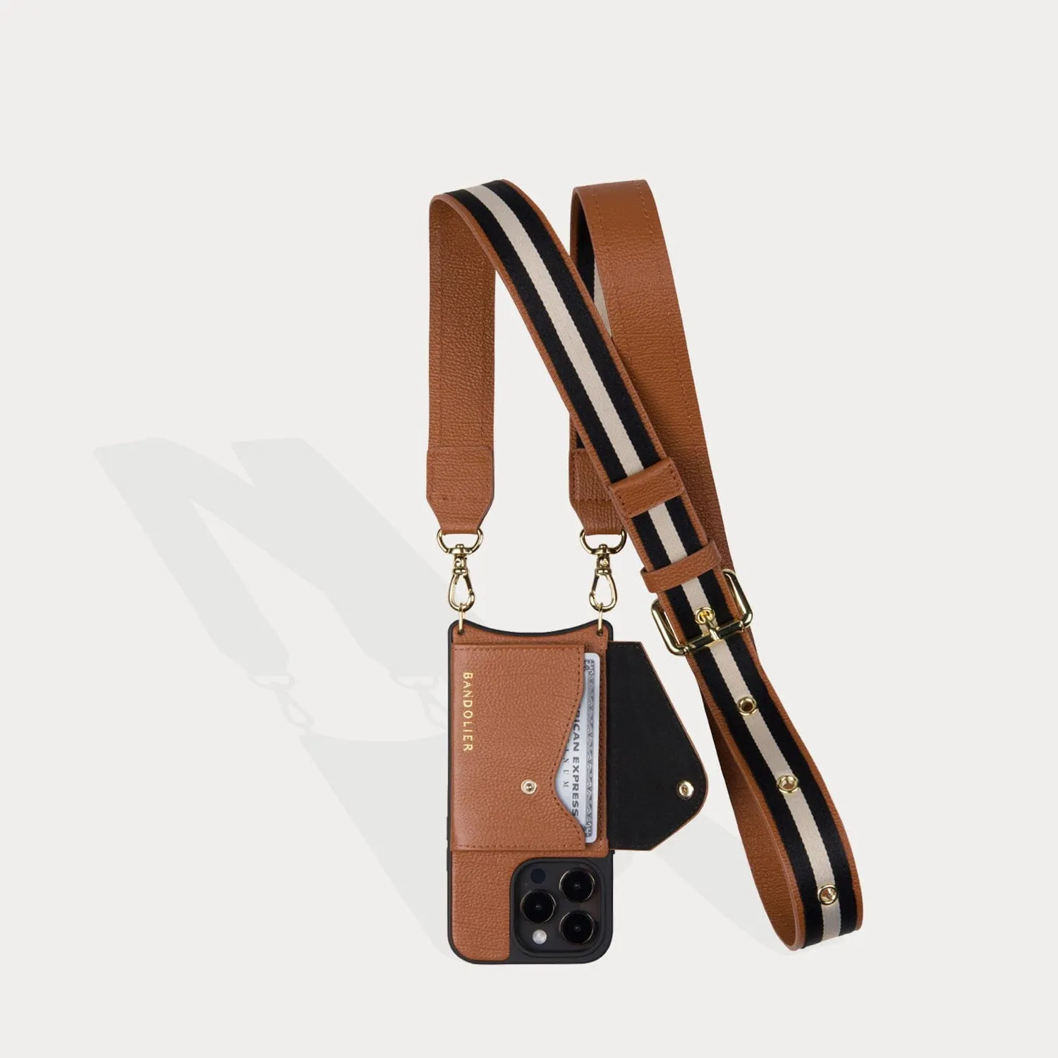 Kimberly Adjustable Crossbody Bandolier - Sienna/Gold