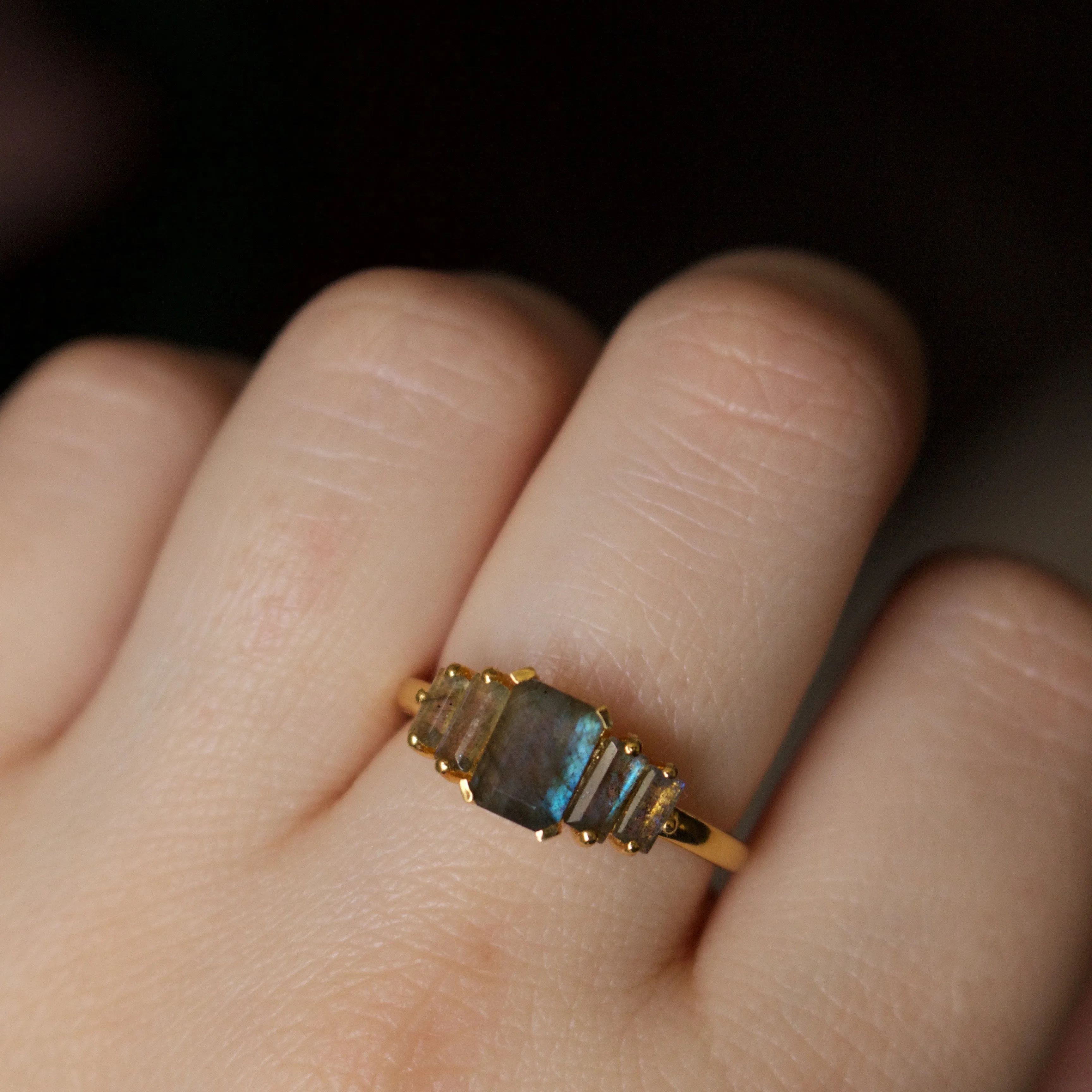 Labradorite Deco Ring