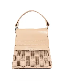 Lian Wicker Wings Bag in Cream