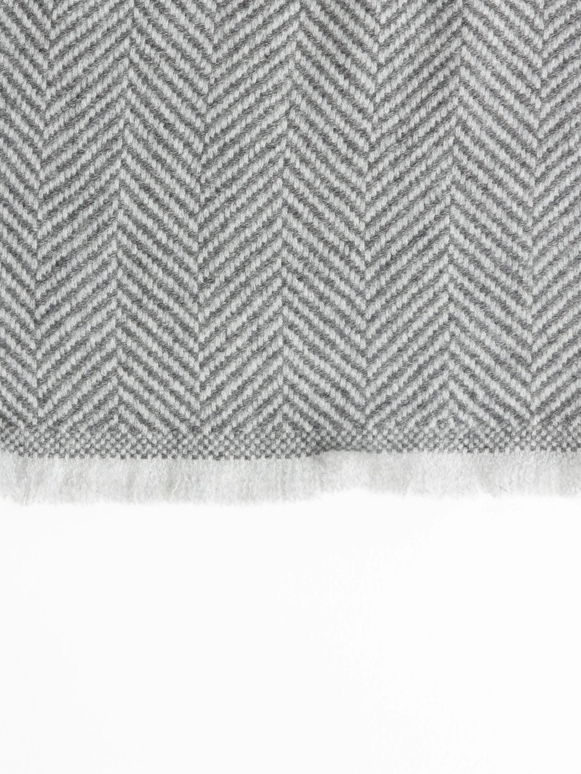 Light Grey Cashmere Chevron Scarf