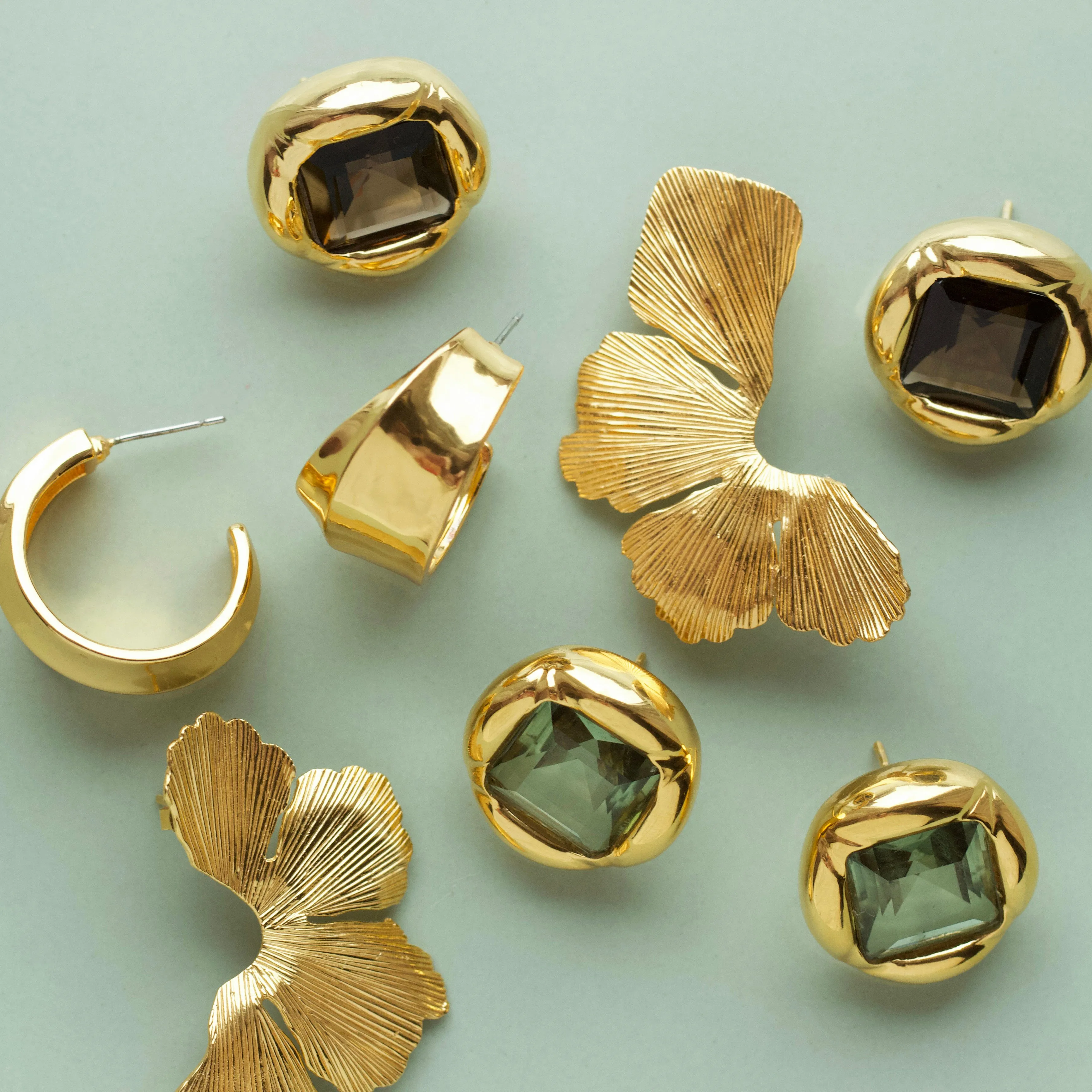 Louise Thompson Lucky Smokey Quartz Vintage Studs