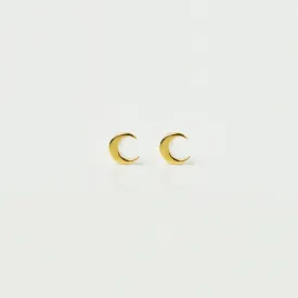 Mini New Moon Stud Earrings