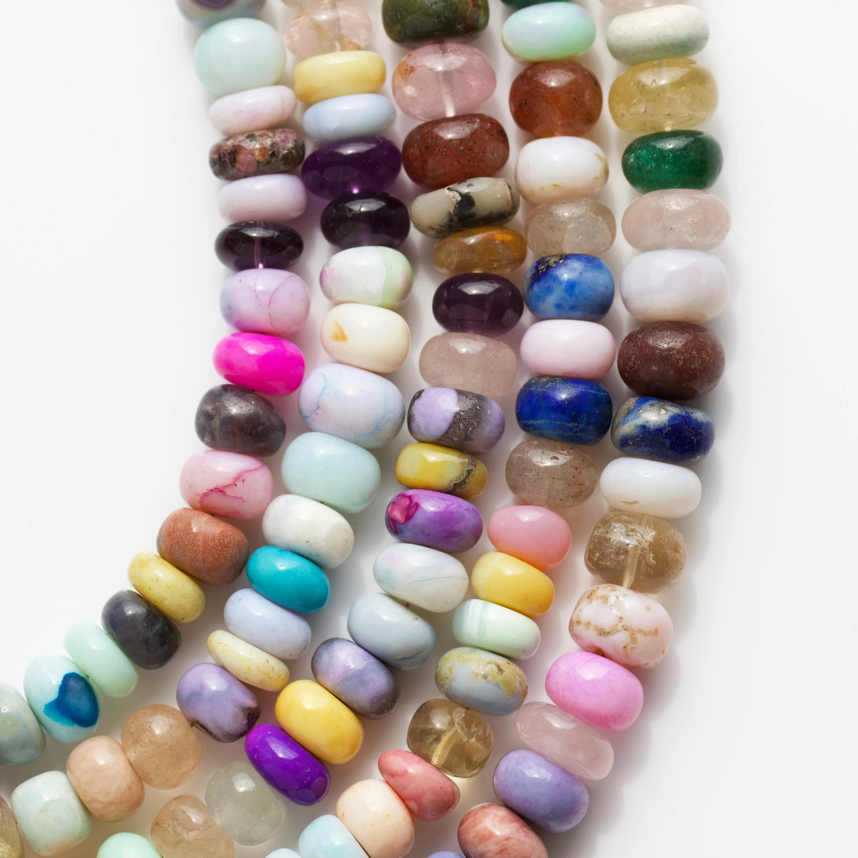 Mixed Agate Multi Coloured Beaded Necklace