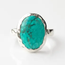 Molten Organic Turquoise Statement Ring