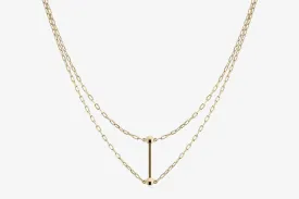 Music Bar Necklace - 22 Carat Gold Gilded