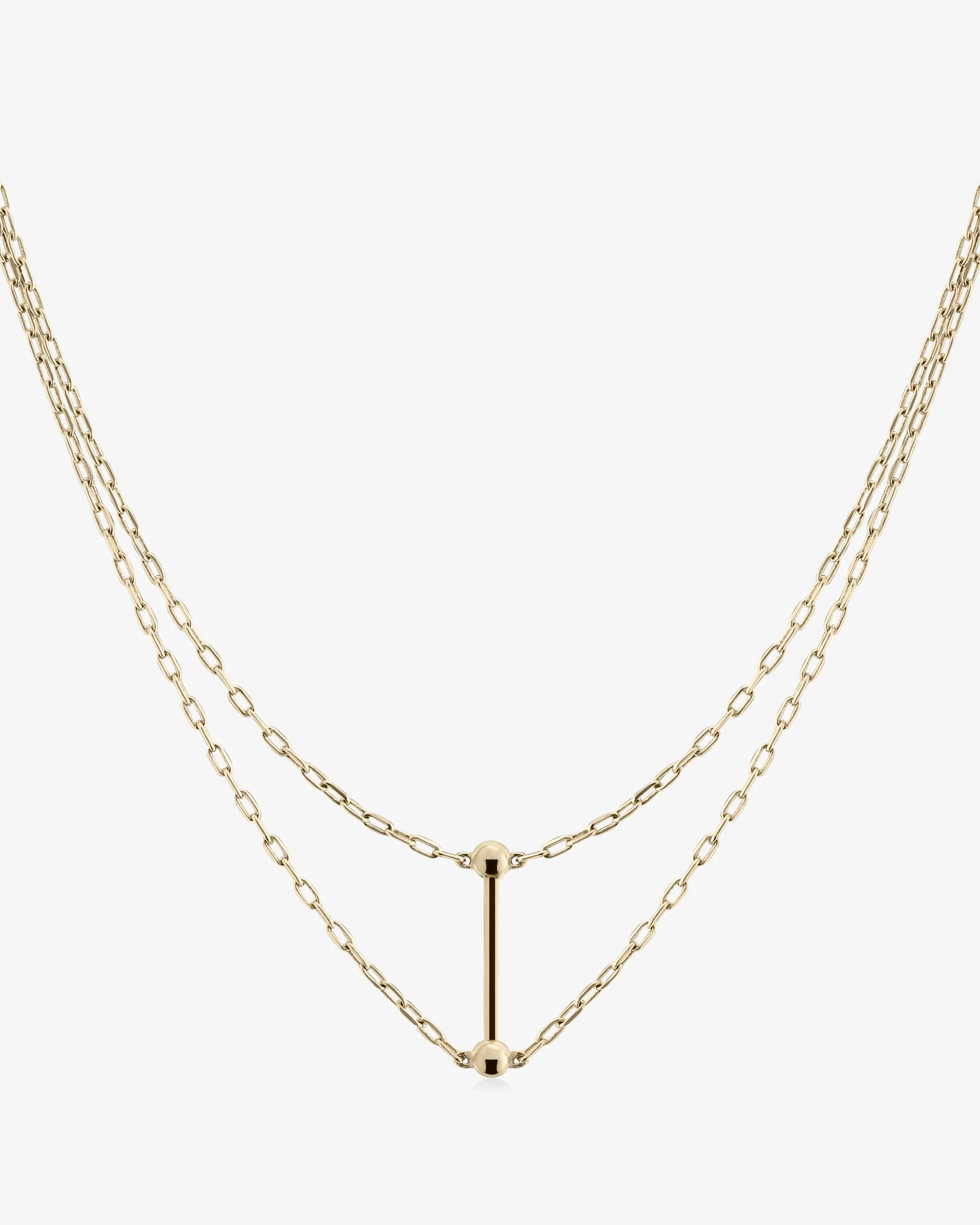 Music Bar Necklace - 22 Carat Gold Gilded