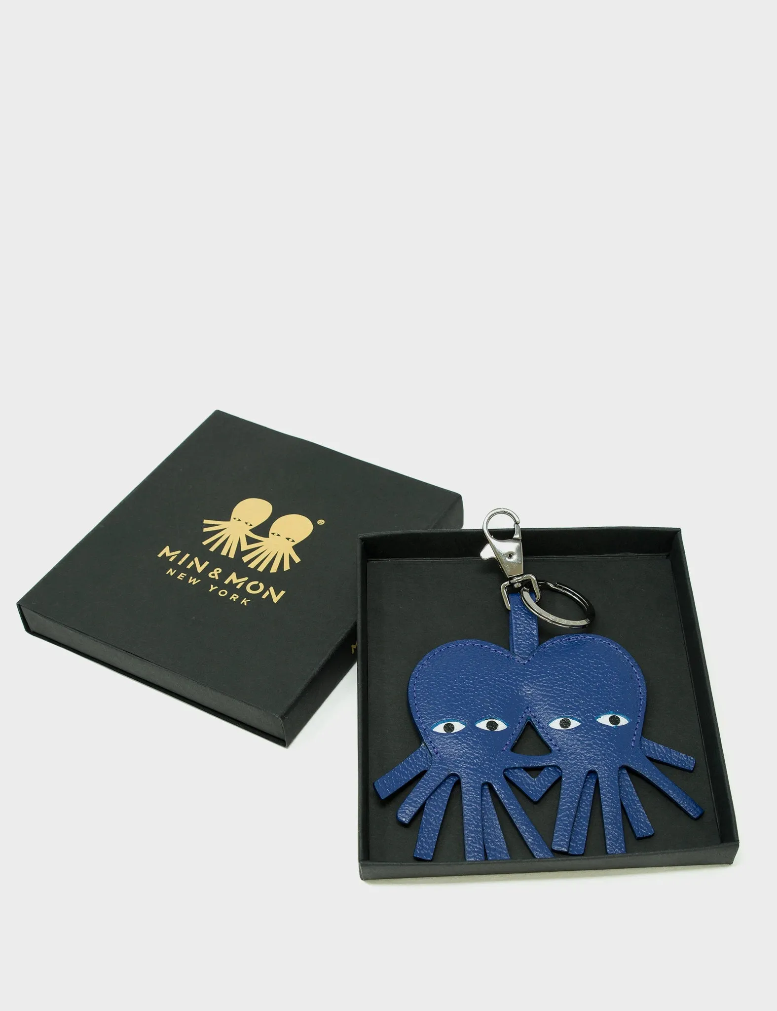 Octotwins Charm - Royal Blue Leather Keychain