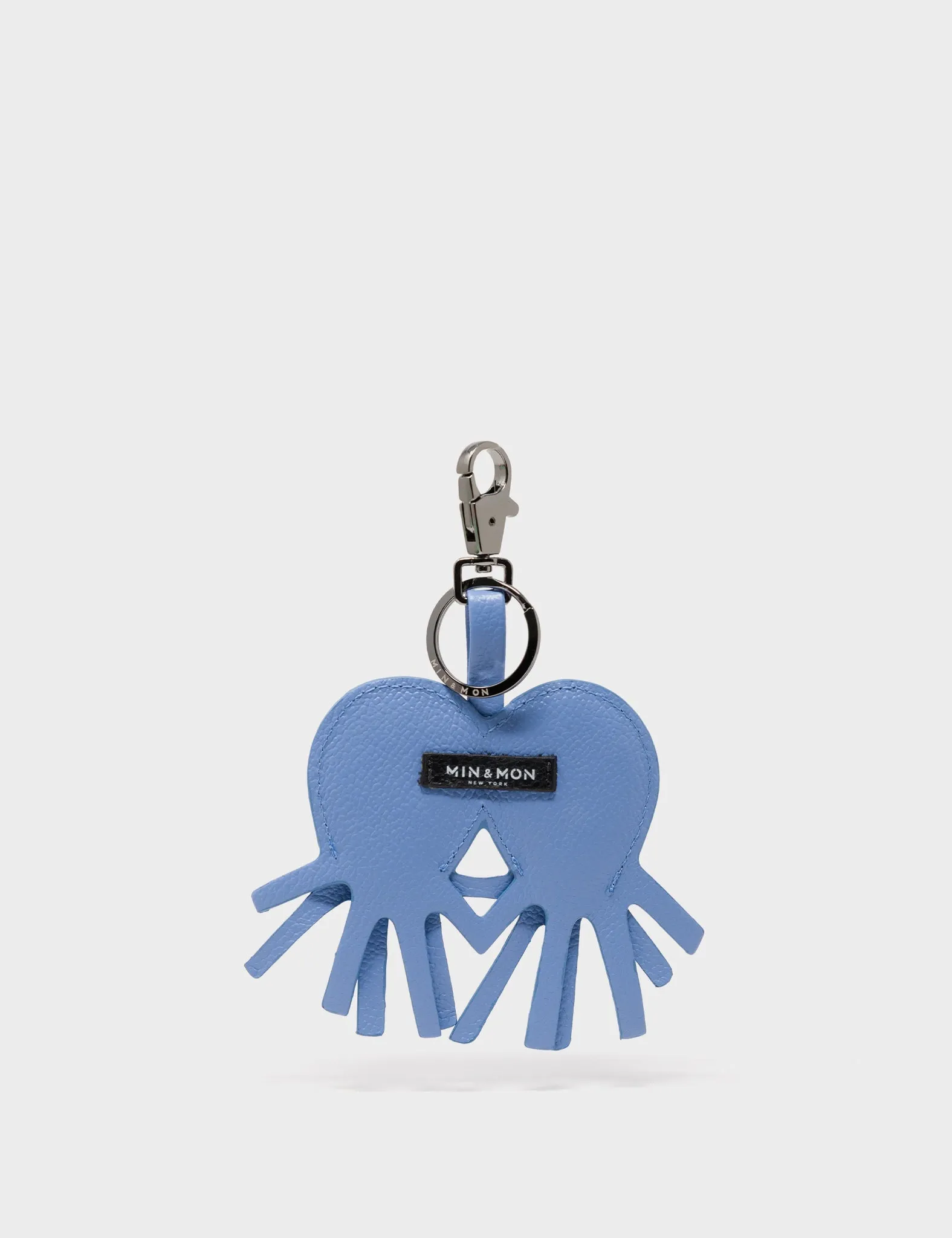 Octotwins Charm - Sterling Blue Leather Keychain