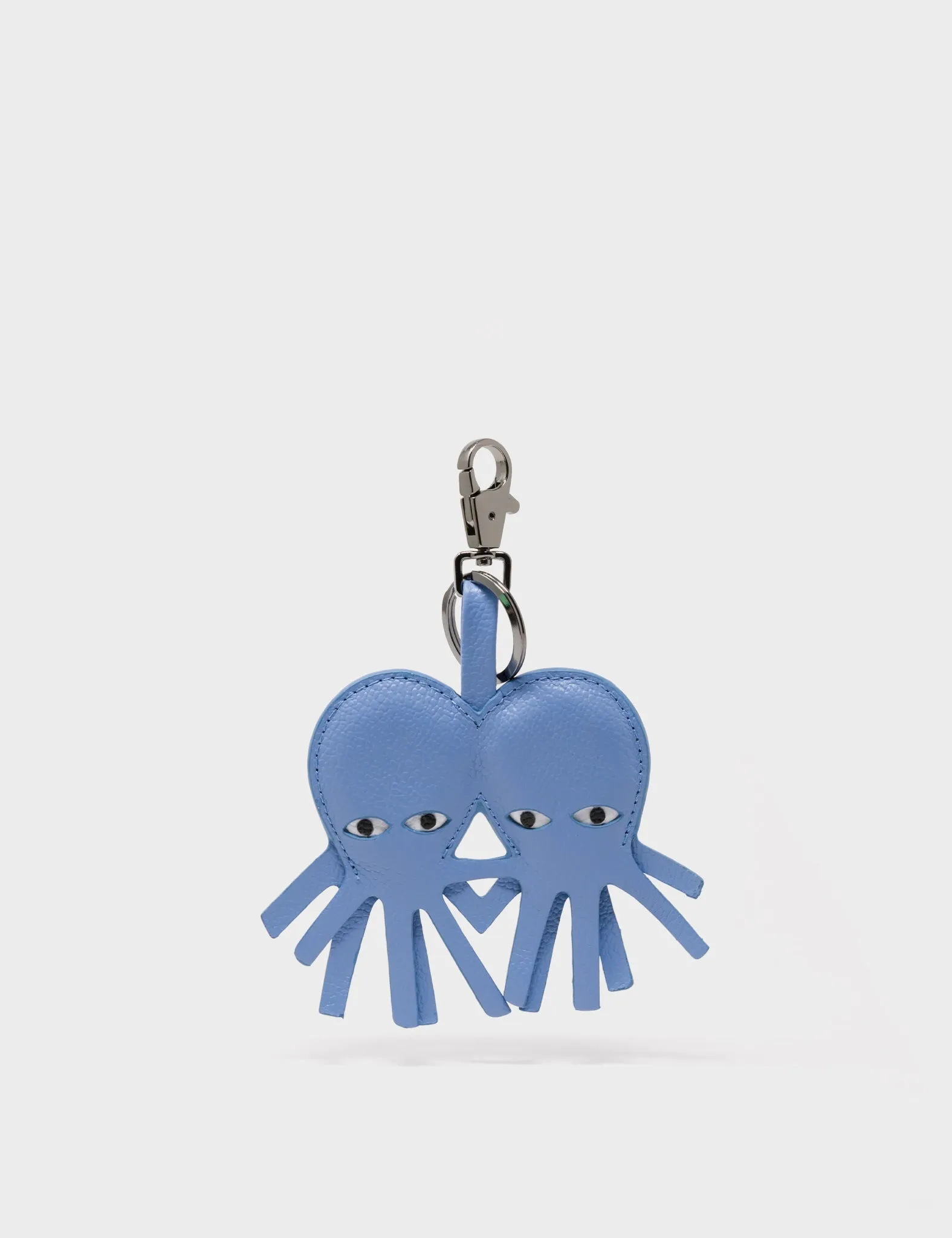 Octotwins Charm - Sterling Blue Leather Keychain