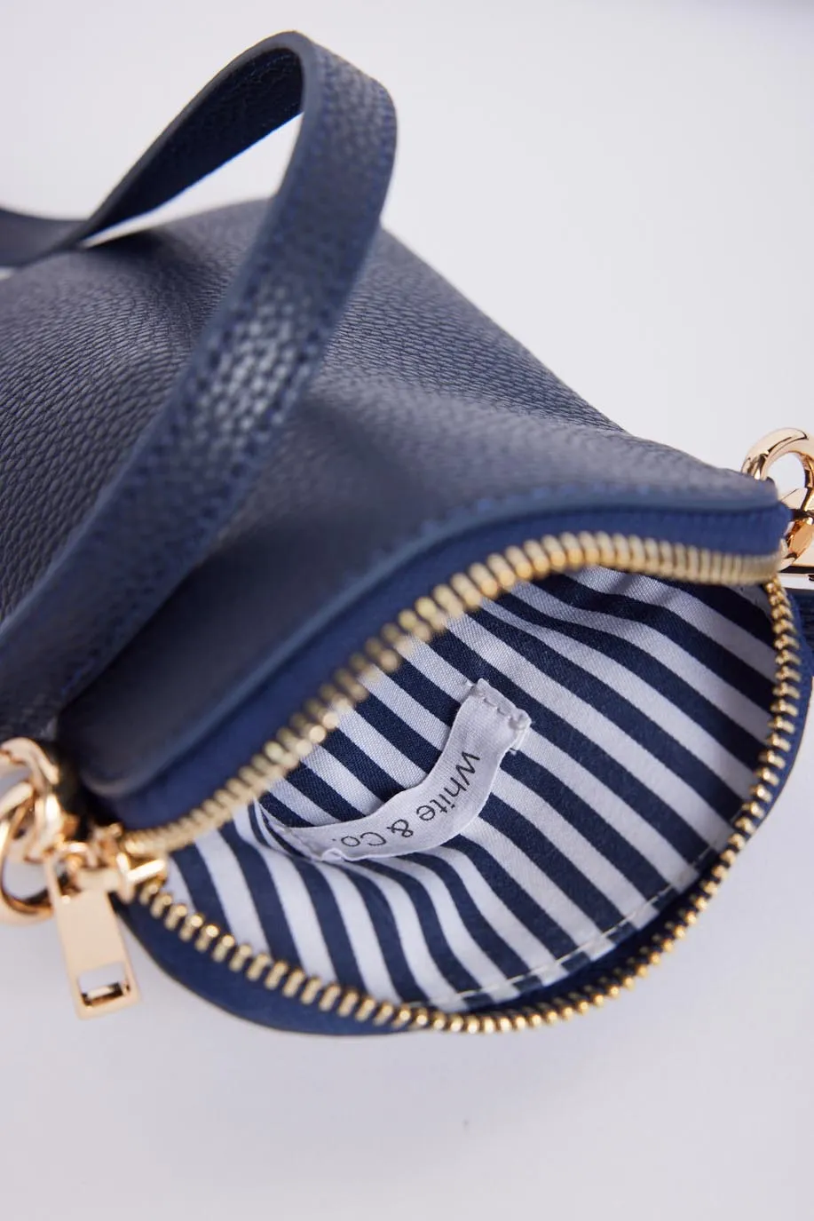 On The Go Bag - Navy/Navy Green Stripe