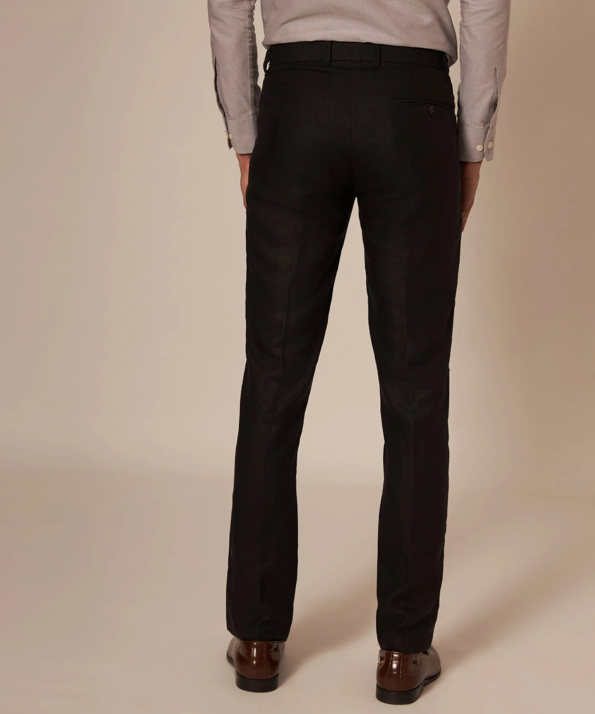 Onyx Black Linen Pants