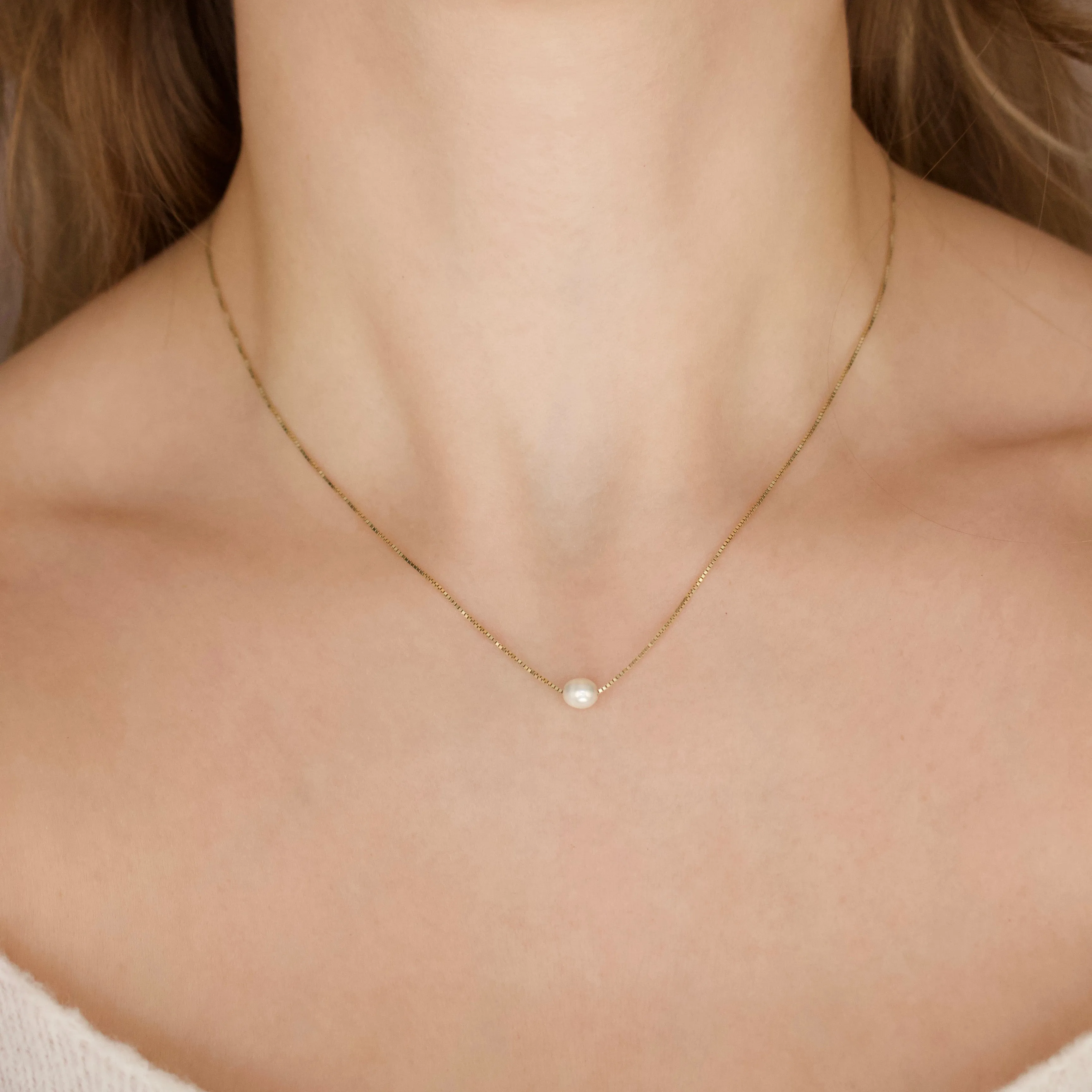 Pearl Solitaire Necklace