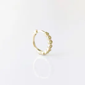 Peridot Gemstone Hoop Earring