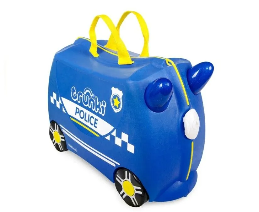 Police Car Piercy: The Ultimate Ride-On Suitcase for Kids