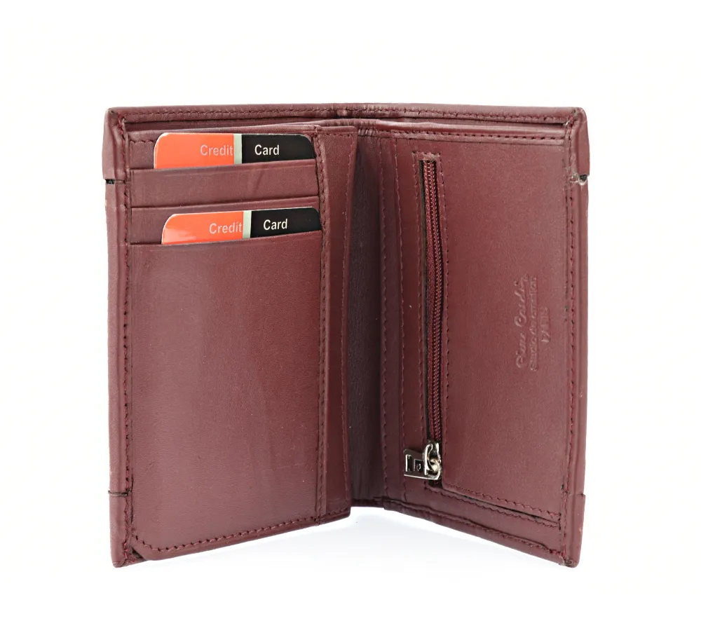 Portofel casual, barbati, ADA WALLET, 8826 bordo, piele naturala