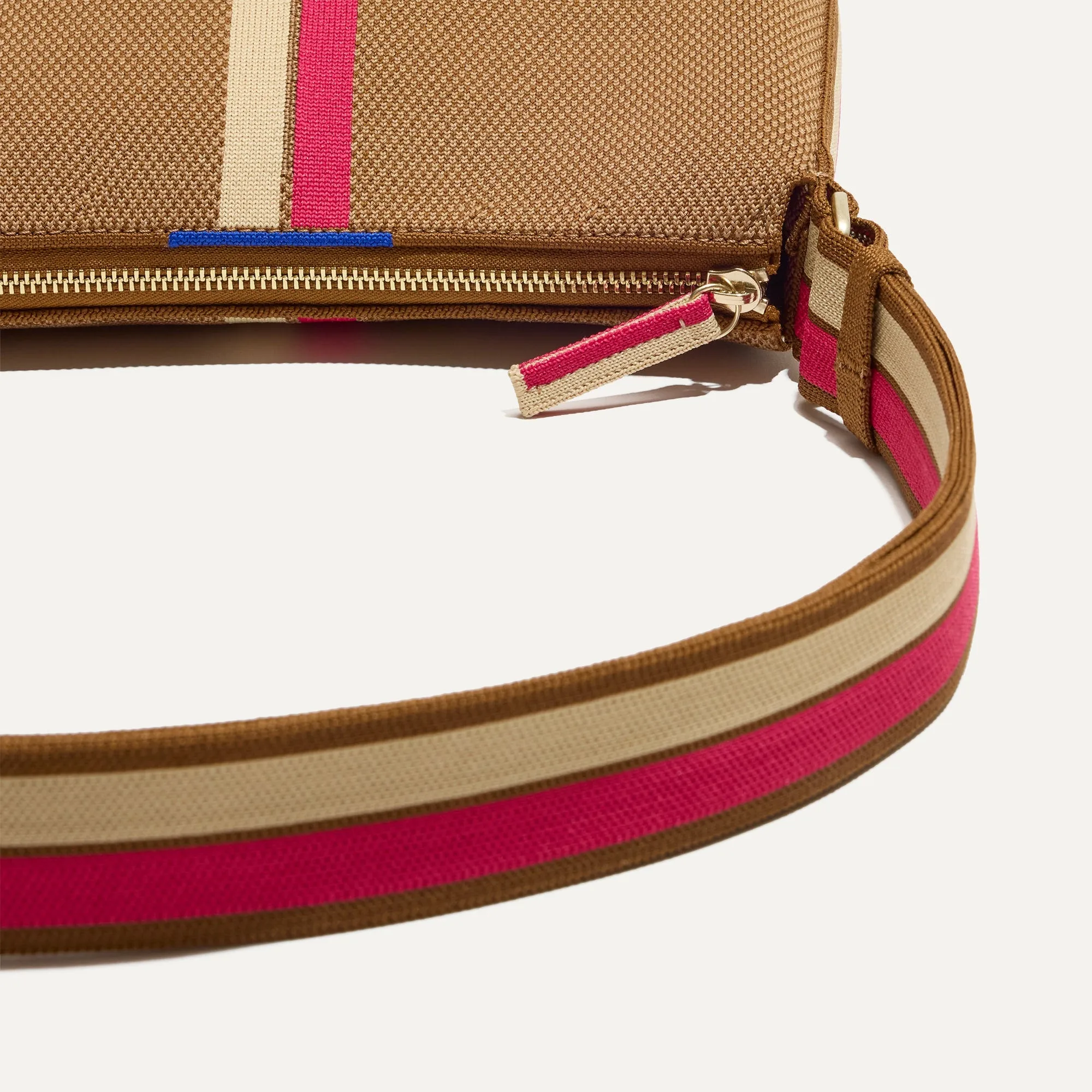 The Casual Crossbody - Hazelnut Stripe