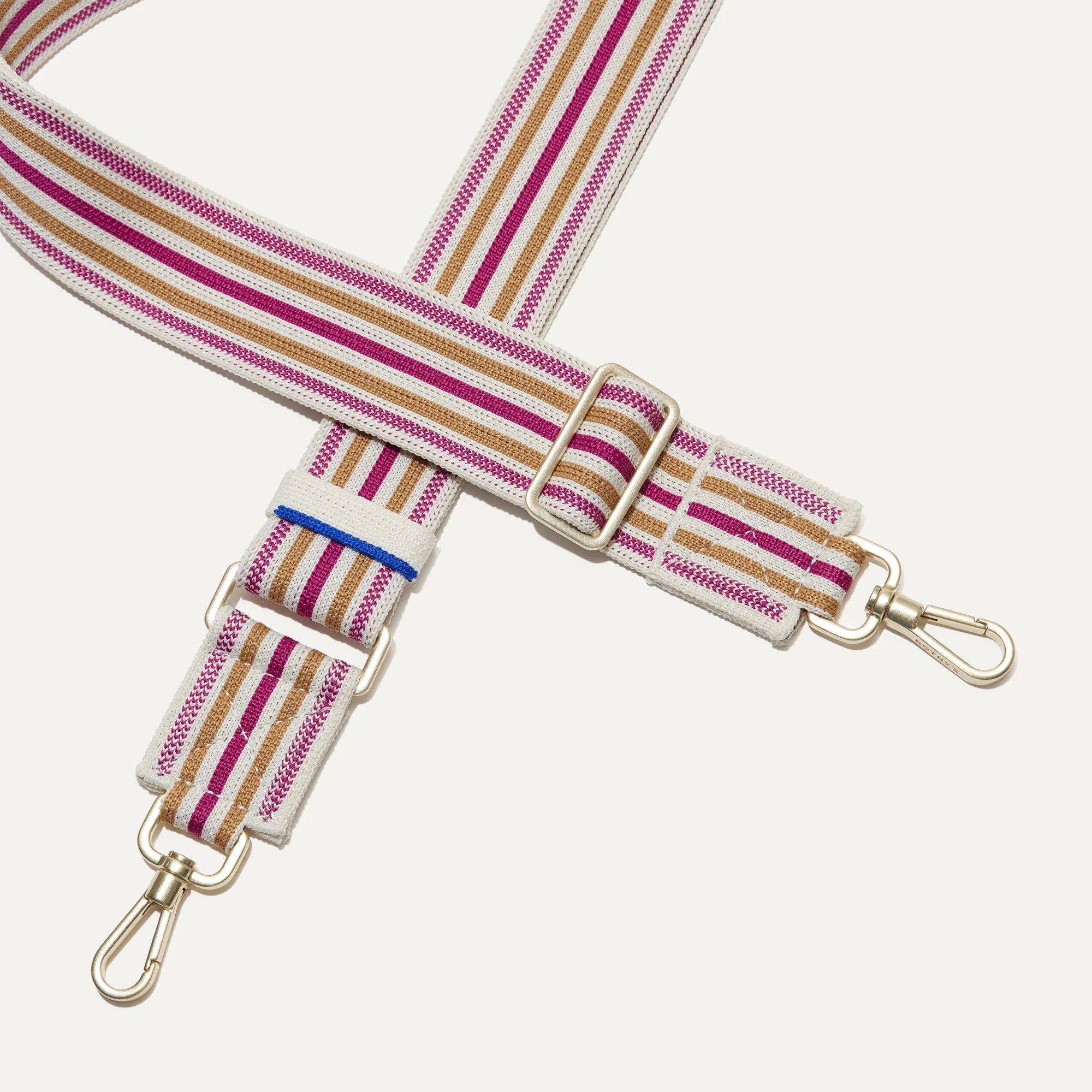 The Crossbody Strap - Fuchsia Stripe