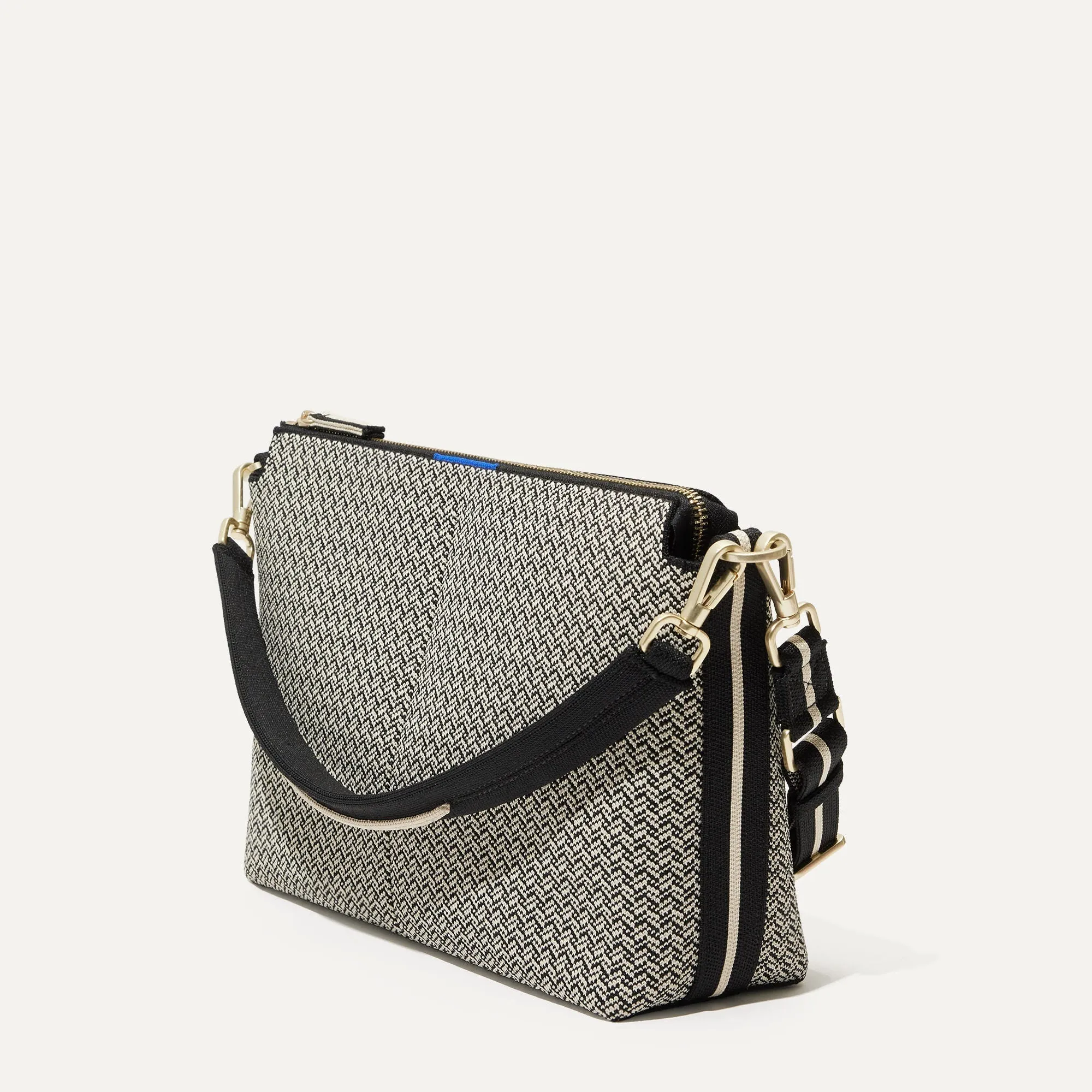 The Daily Crossbody - Black Mist Herringbone