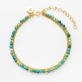 Turquoise & Diamond Manifestation Bracelet