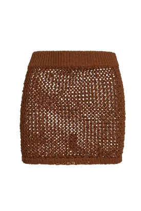 Venice Skirt - Bronze Diamond Crochet