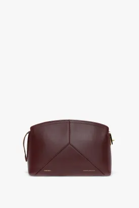 Victoria Clutch Bag In Burgundy Leather